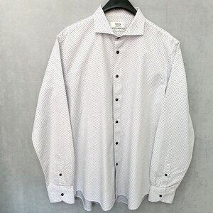 Acquaroli Men's White Dress Shirt | 100% Cotton | Size 17.5